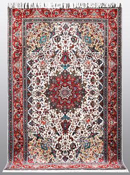 A RUG, Tabriz  part silk, ca 317 x 200 cm.