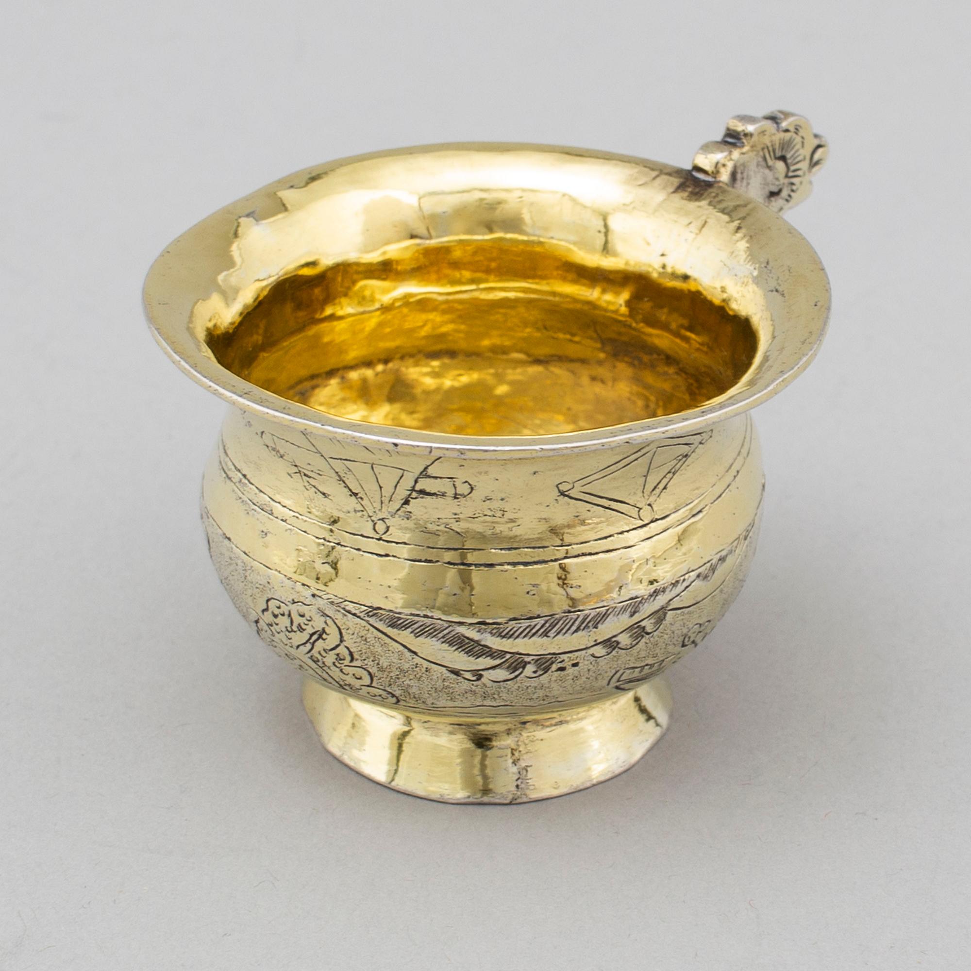 A Russian 18th century silver-gilt charka.