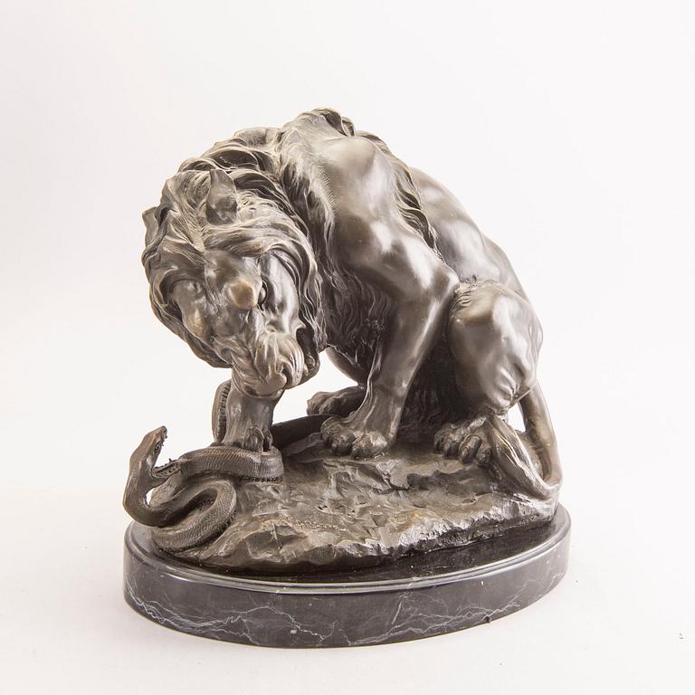Antoine Louis Barye, after signed bronze sculpture.