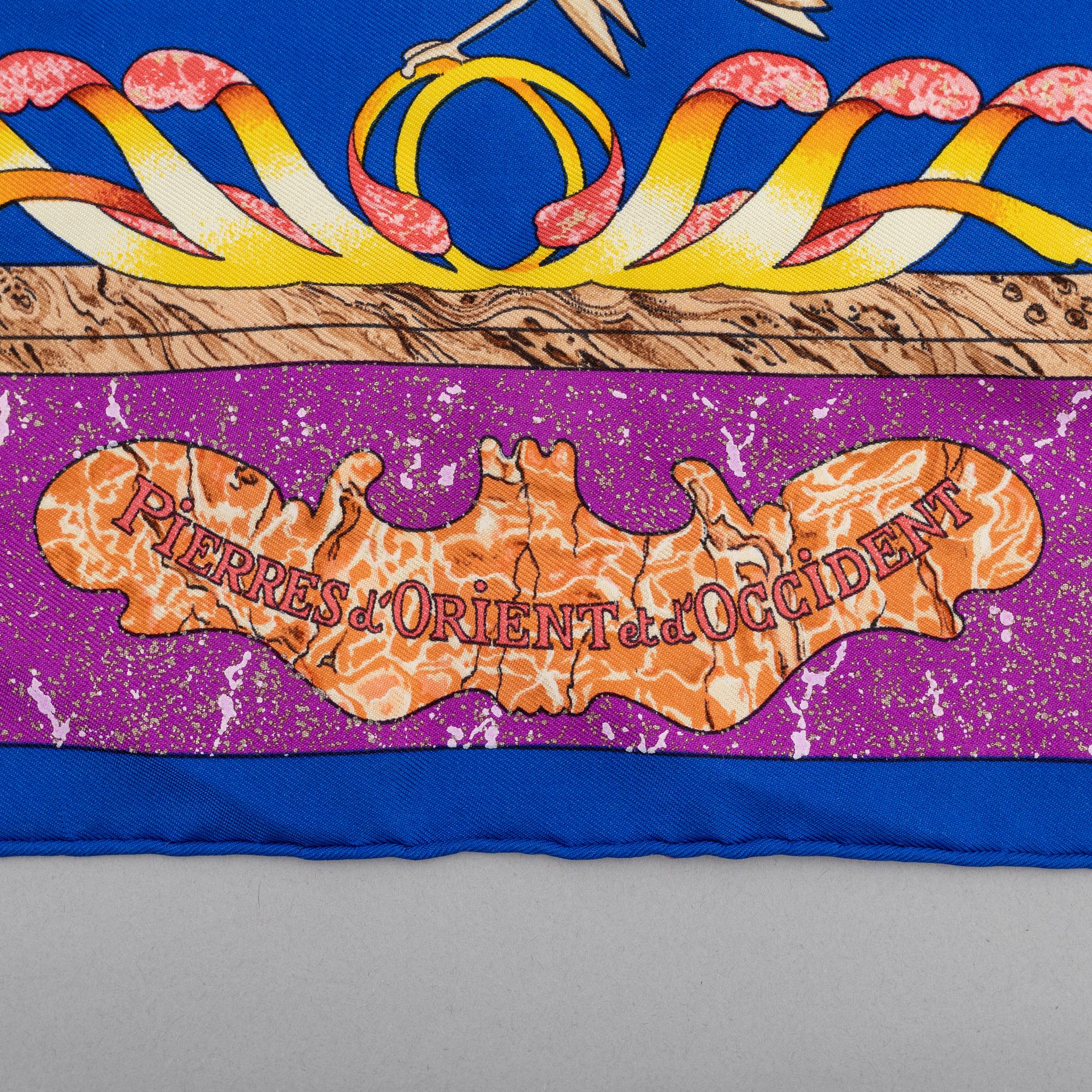 Hermès, a 'Pierres d'Orient et d'Occident' silk scarf.