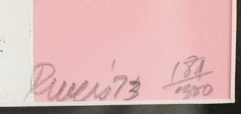 LARRY RIVERS, färglitografi, signerad och daterad 73, numrerad 181/300.