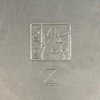 Just Andersen, glass coasters and cups, 23 + 2, Denmark, first half of the 20th century.