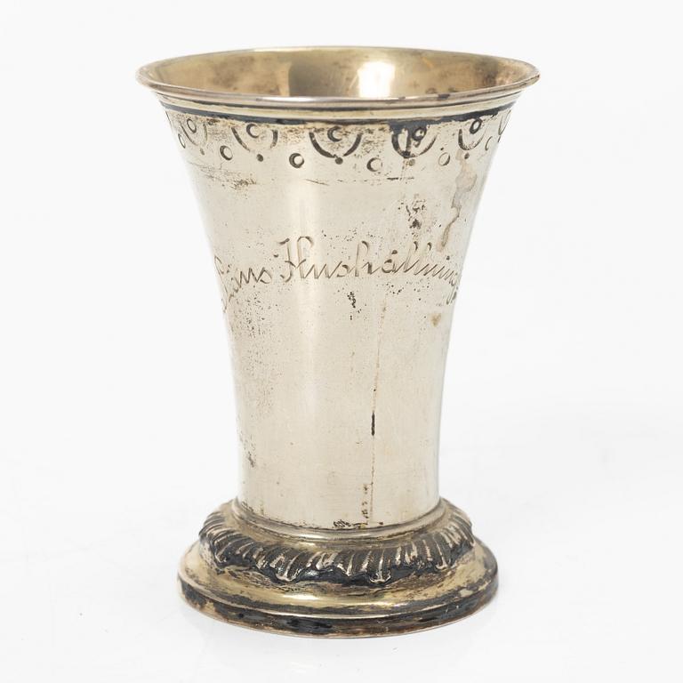 Twelve Swedish silver beakers, mark of KG Markströms, Uppsala 1901-1909.