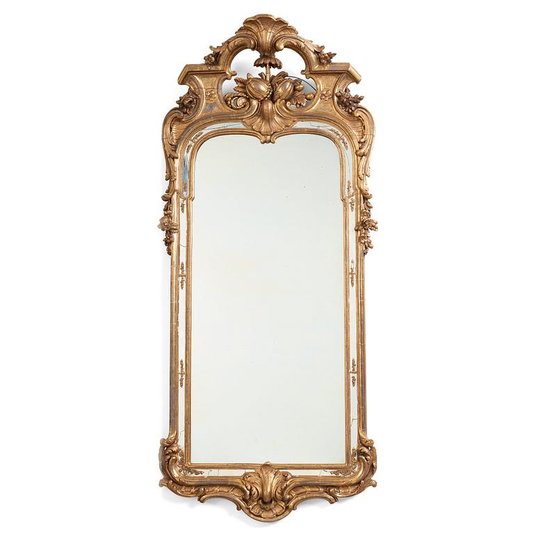 A Swedish Rococo 1760's mirror century mirror.