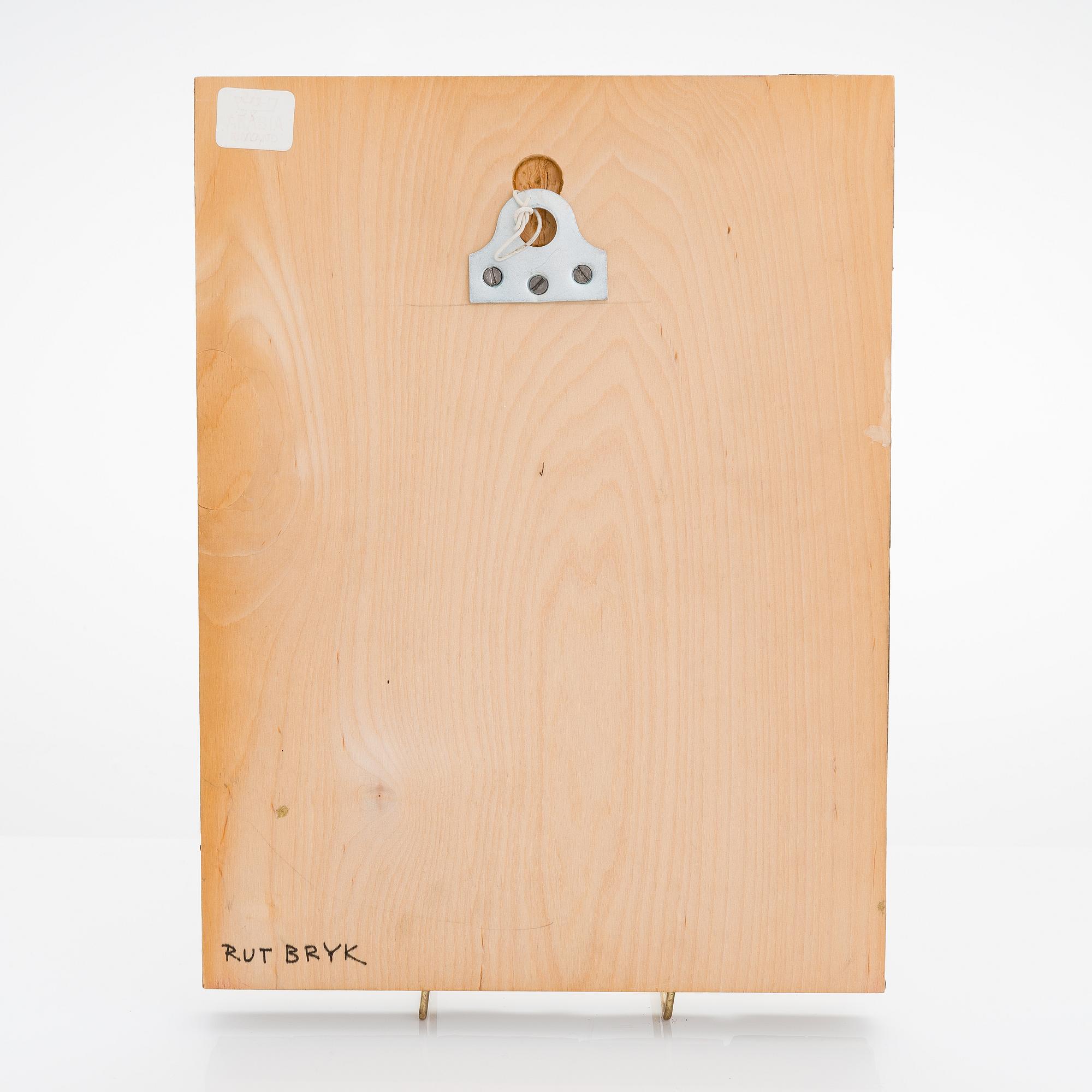 Rut Bryk, relief, keramik, signerad Rut Bryk.