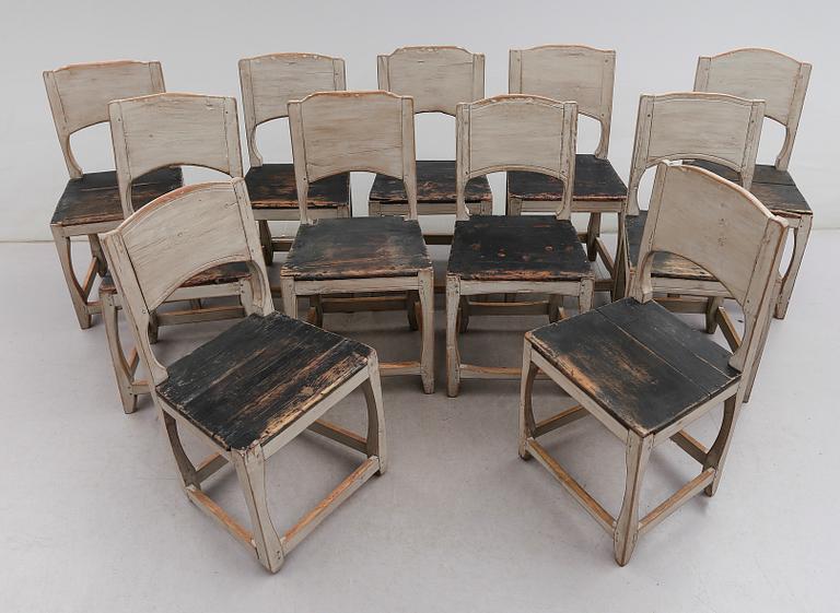 STOLAR, 11 st, snarlika, allmoge, 1700-/1800-tal.