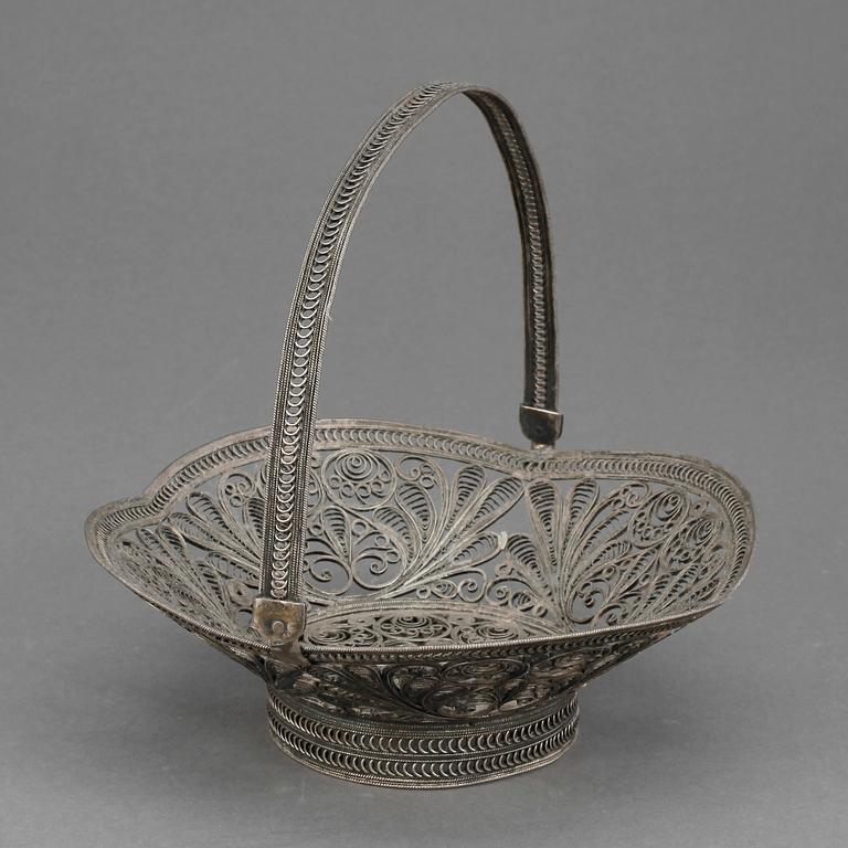 KONFEKTSKÅL, silver, 1800/1900-tal.