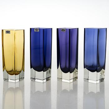 KAJ FRANCK, MALJAKOITA, 4 kpl, lasia. SIgneerattu Nuutajärvi Notsjö.