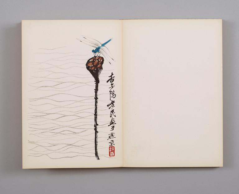 Book with 22 woodcuts in colours, "Qi Baishi hua ji", published by Rong Bao Zhai xin ji, Beijing 1952.