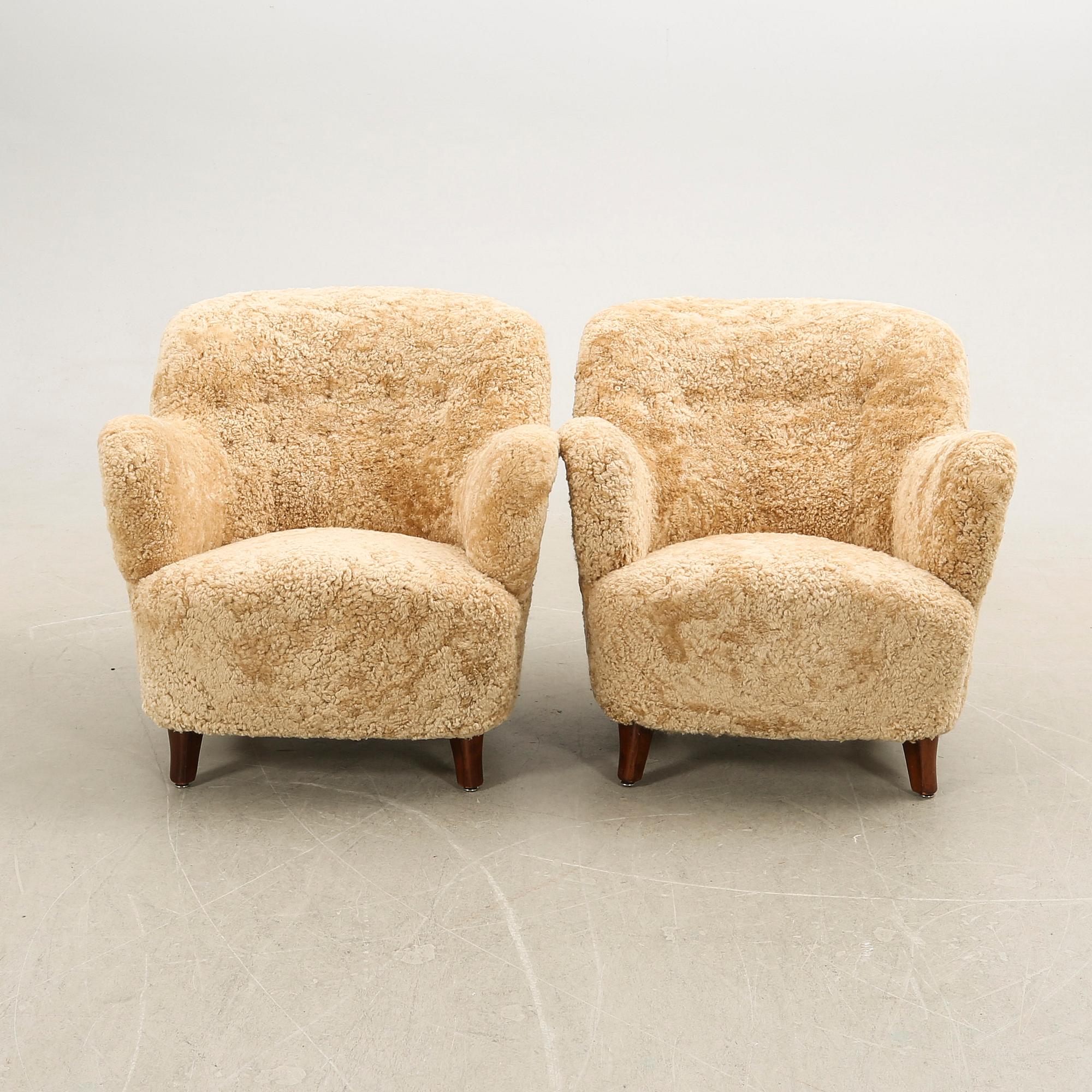 Fåtöljer, ett par, Swedish Modern, 1940-tal.