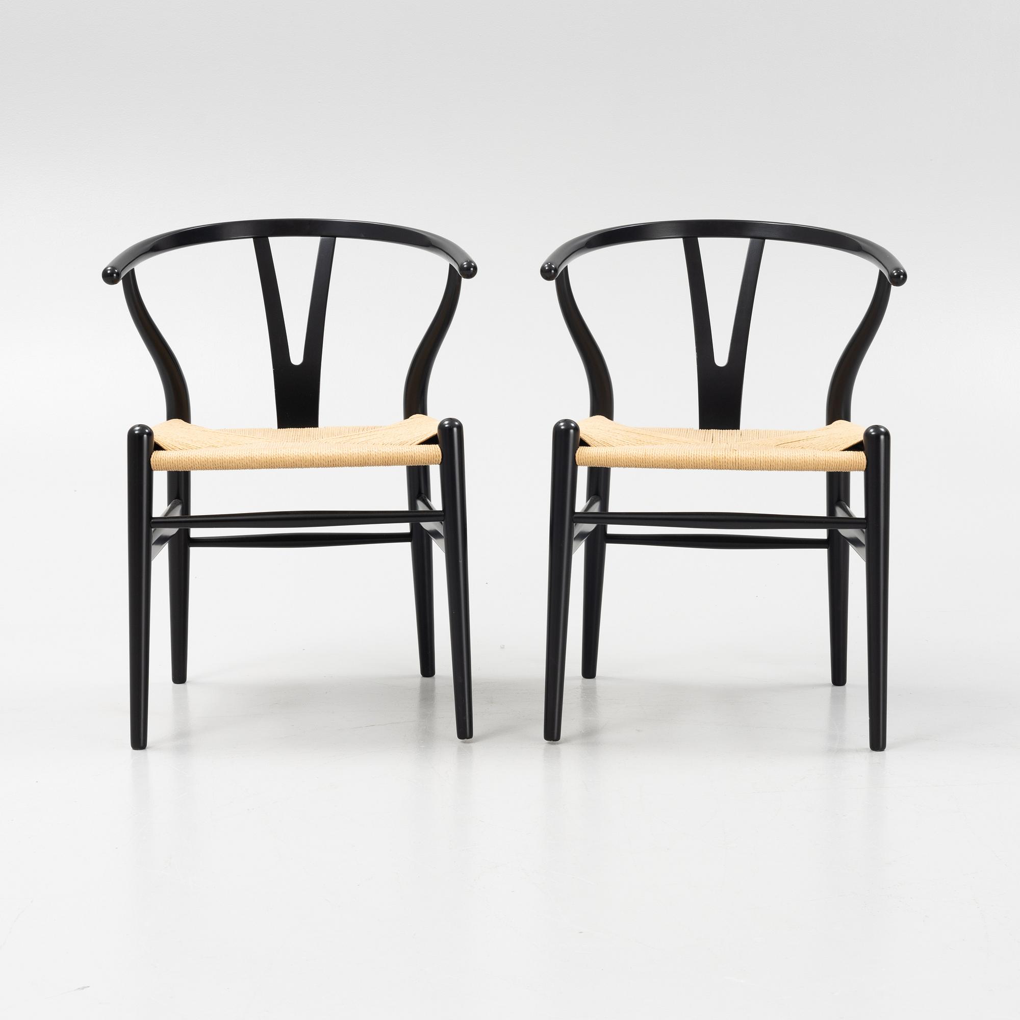 Hans J Wegner, stolar, 8 st, modell CH24 "Y-stolen", Carl Hansen, Danmark.