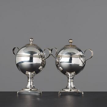 A pair of Empire 19th century sugar-bowls.