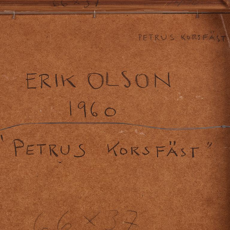 Erik Olson,  oil on canvas laid down on panel, signed and dated 1960.