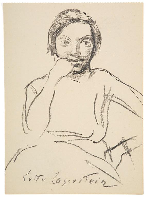 Lotte Laserstein, Seated woman from the front.