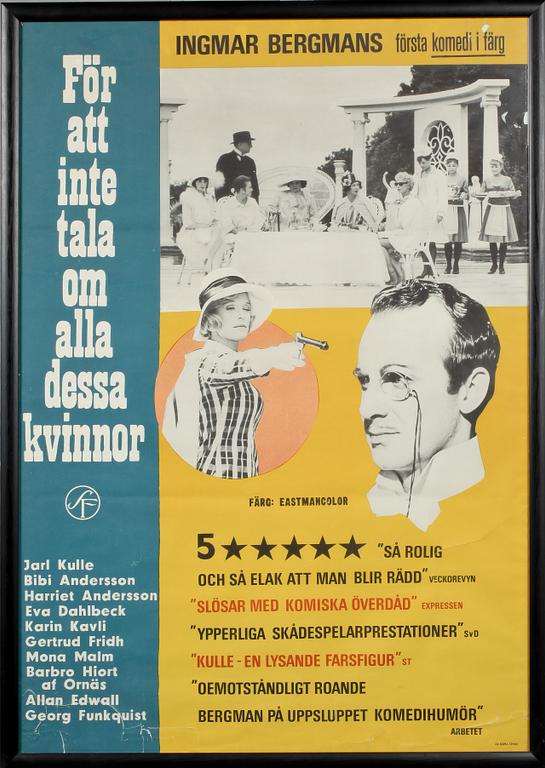 FILMAFFISCHER, 6 st, Ingmar Bergman, 1900-talets tredje kvartal.