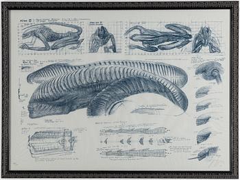 H.R. GIGER, print, signed, dated 96 and numbered 47/150.