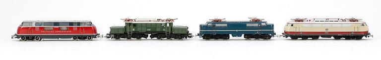 PARTI LOK, 4 st, Märklin H0, 3053, 3921, 3051 OCH 3022, 1900-talets mitt.