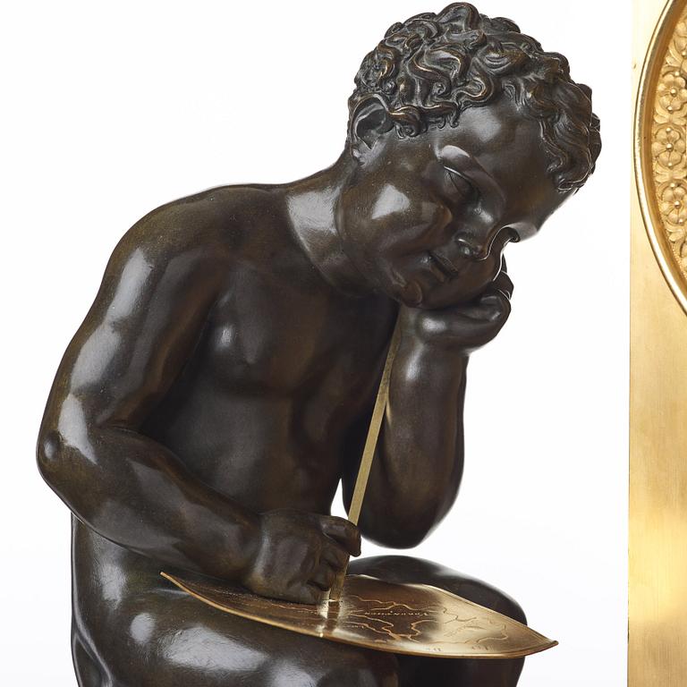 BORDSPENDYL, "Mer Du Blanche, Mer du Nord", Frankrike, 1800-talets början, empire.
