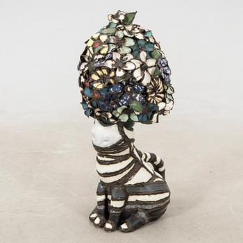 Bernard Melois, sculpture "nature morte au chat pot".