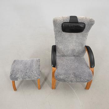 Jahn Aamodt armchair with footstool "Easy" for Conform, 21st century.