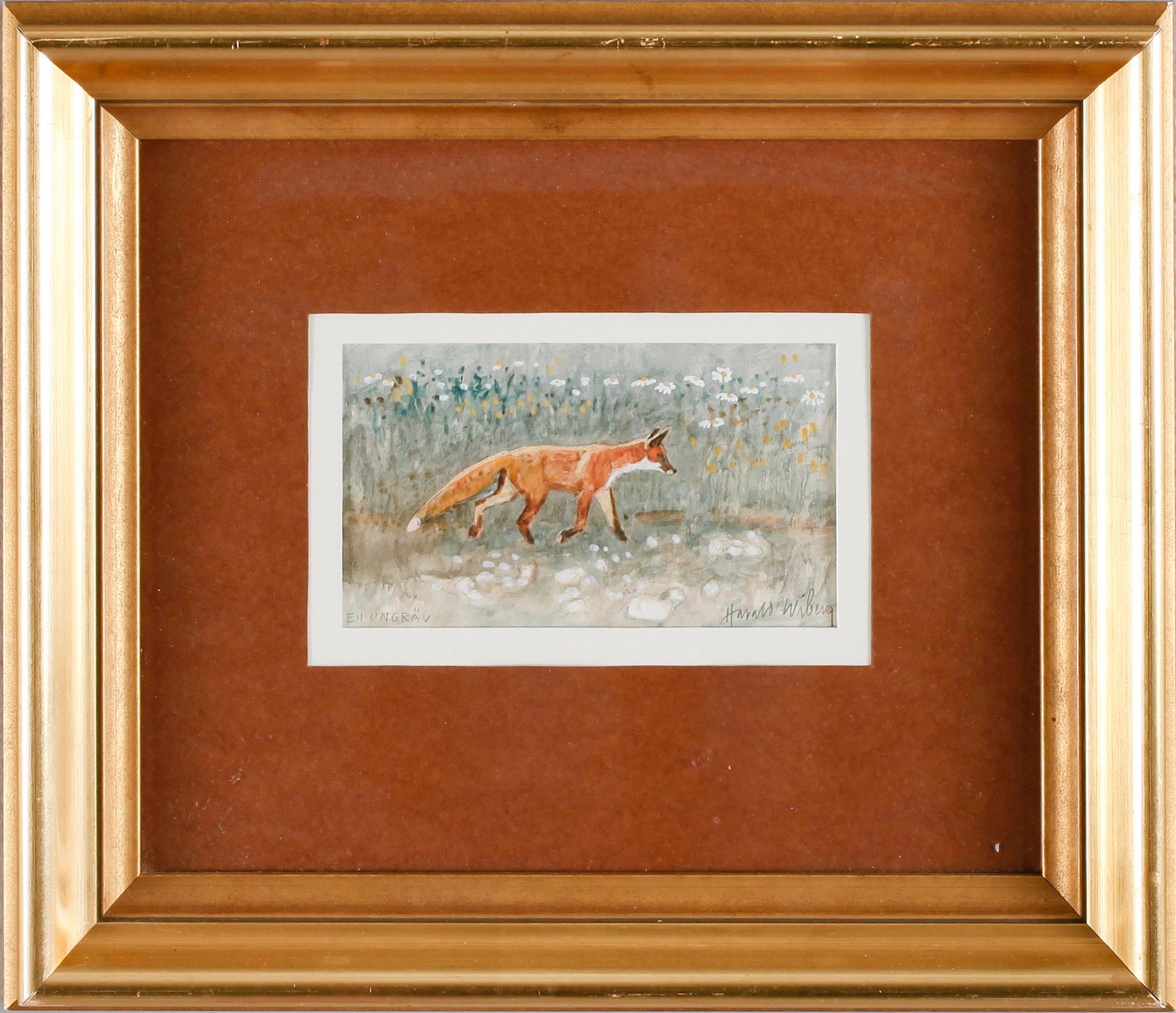 HARALD WIBERG, akvarell, signerad.