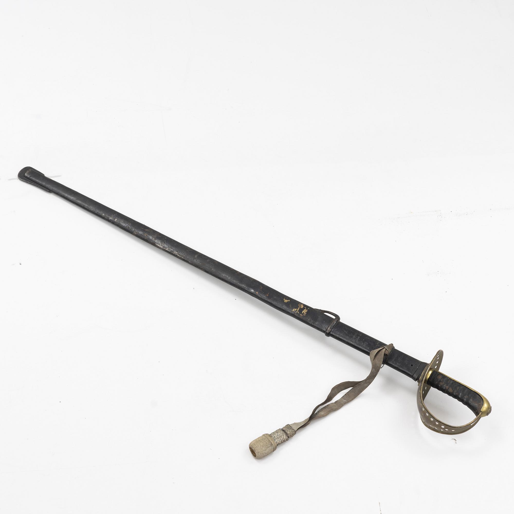 A Swedish cavalry sword with scabbard, 1893 pattern.