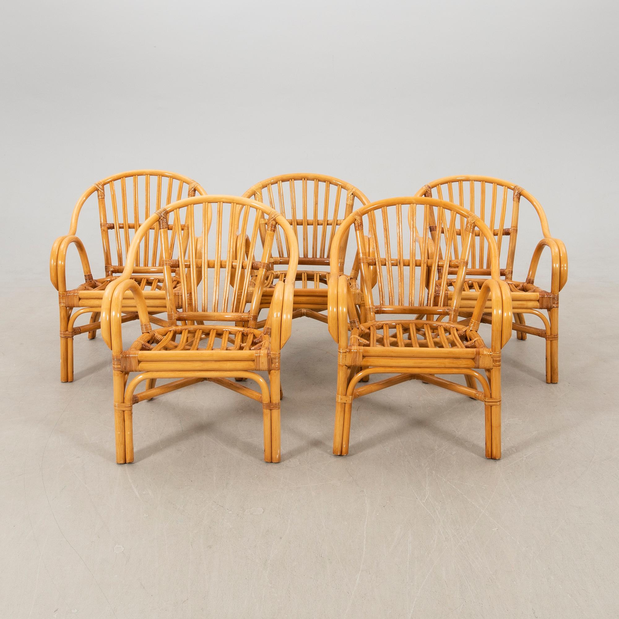 Garden armchairs 5 pcs 1980s.