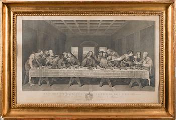 FRANCESCO RAINALDI, kopparstick, efter Leonardo da Vincis "Nattvarden".