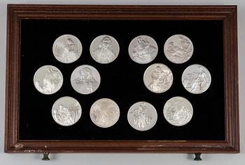 SAMLARMEDALJER, 50 st, sterlingsilver, "Rembrandt i silver", Franklin Mint AB, 1974.