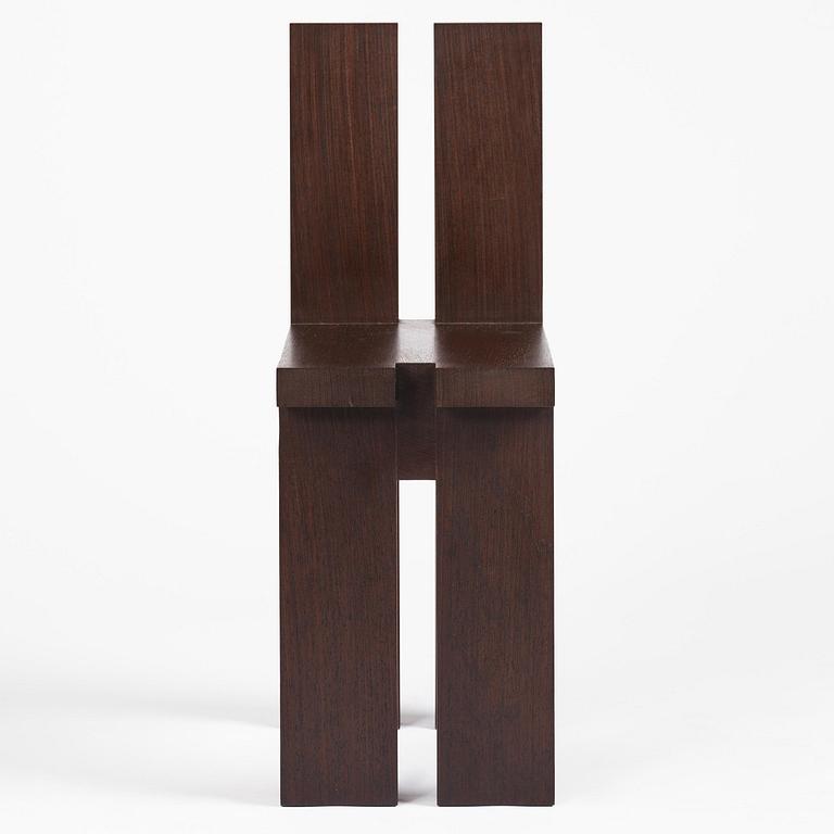 Nick Ross, a "P-A chair 03", ed. 1/8, executed in his own studio, Stockholm, 2024.