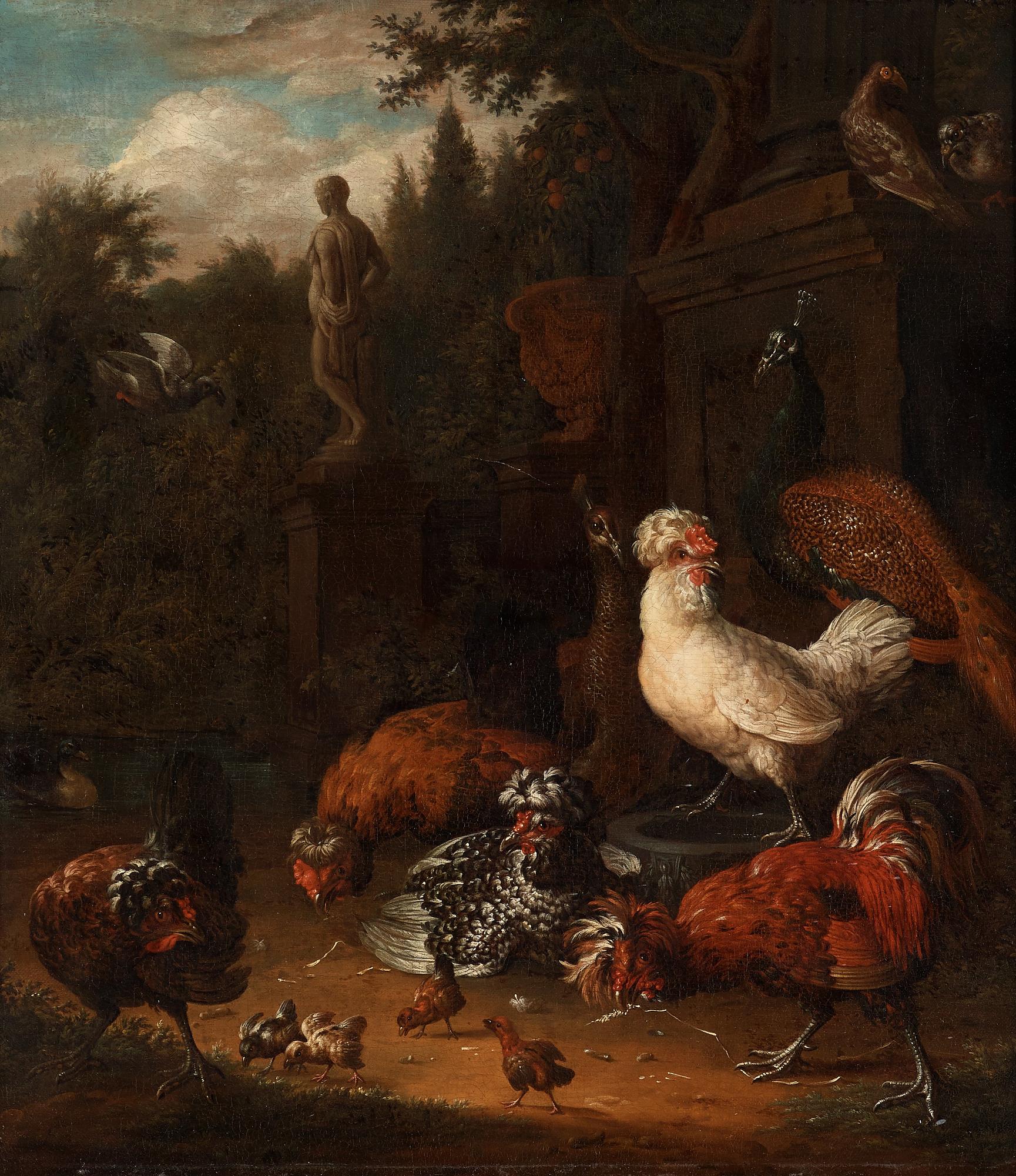 Melchior de Hondecoeter Hans krets, Hönsgården.