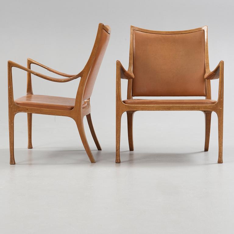 A pair of Hans Asplund armchairs, Nordiska Kompaniet, Sweden 1955.