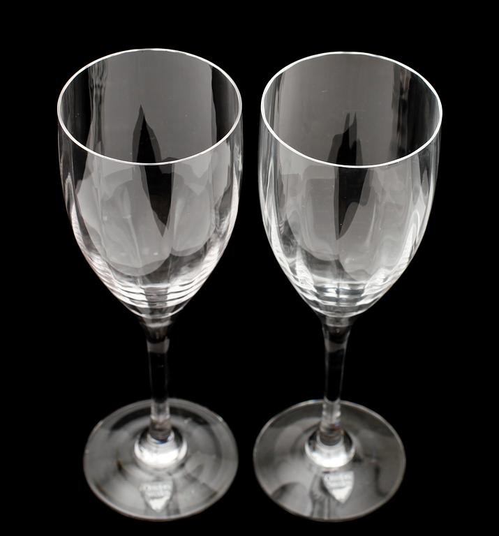 VITVINSGLAS, 13 st, "Optica", Gunnar Cyrén, Orrefors.