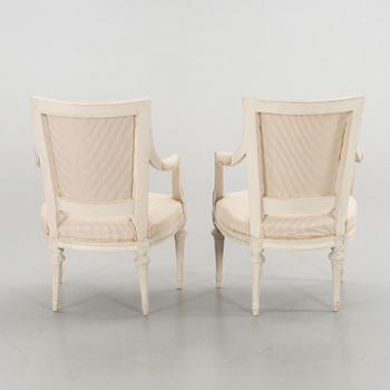 A pair of Gustavian armchairs.