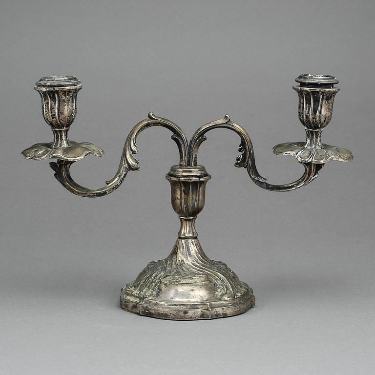 KANDELABER, silver, C.G. Hallberg, Stockholm 1930.