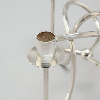 Josef Frank, a silver platen "Vänskapsknuten" candelabra, Firma Svenskt Tenn, designed in 1938,