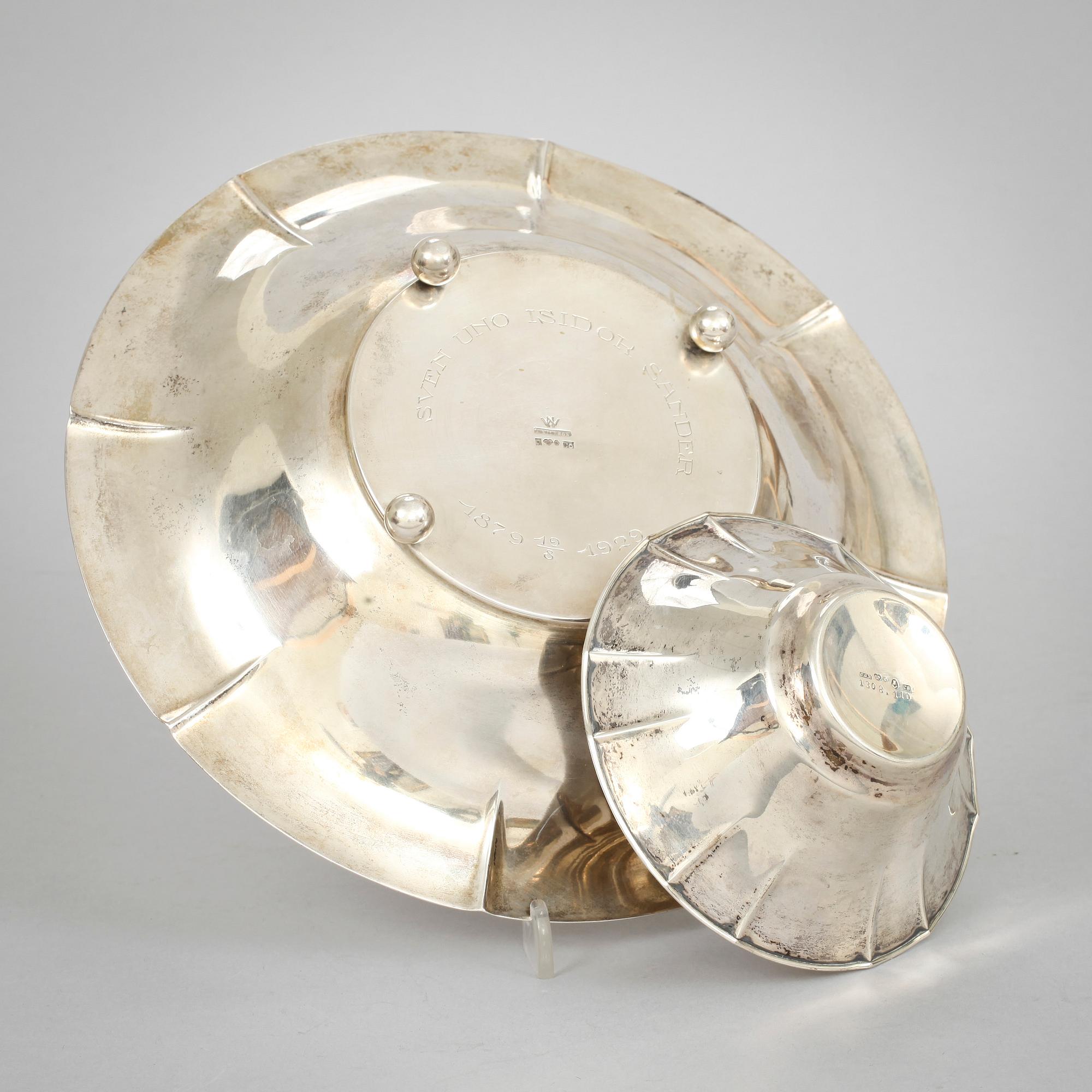 SKÅLAR, 2 st, silver. A. Nilsson/Wiwen Nilsson resp C.G Hallberg 1929, 290 g.