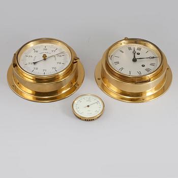 KLOCKA, BAROMETER samt HYGROMETER, bl a Fischer, 1900-talets senare hälft.