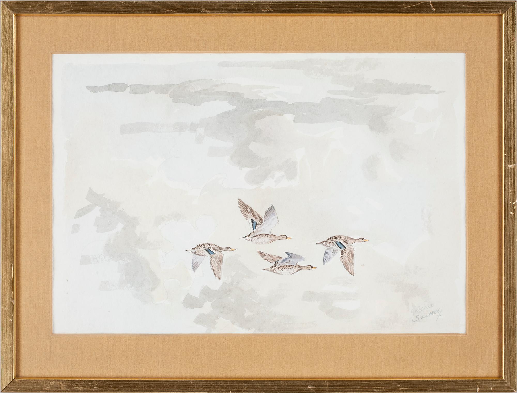 STEPHEN CLARK, akvarell. Sign.