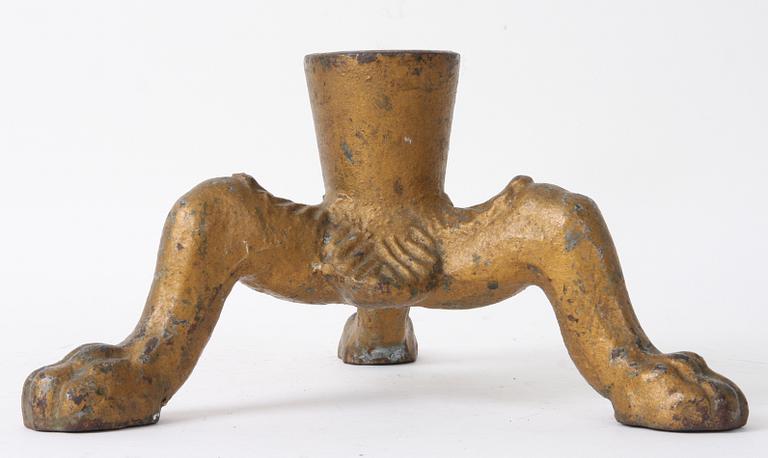 JULGRANSFOT, patinerad metall, 1900-talets första hälft.