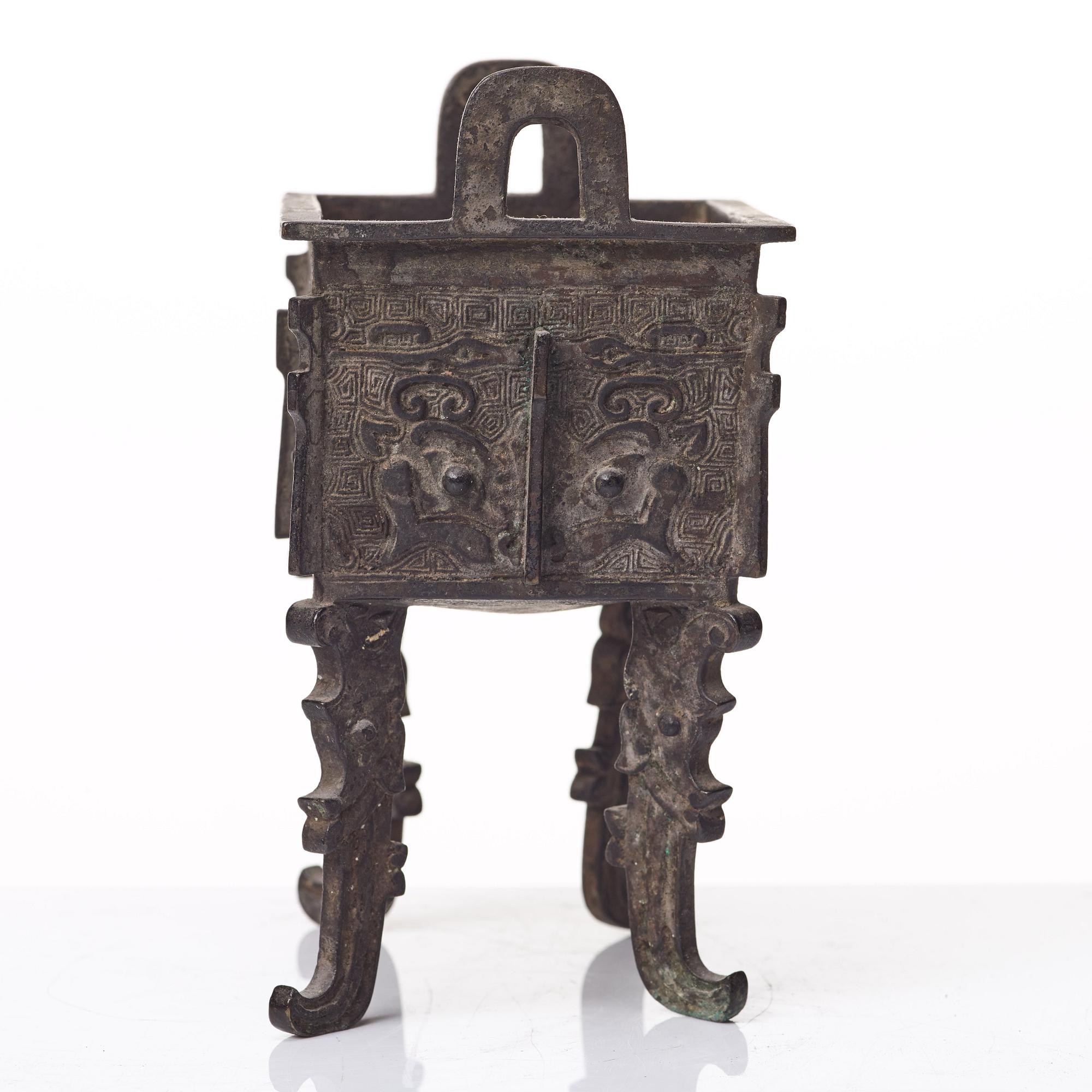 A bronze censer, Ming dynasty with mark.