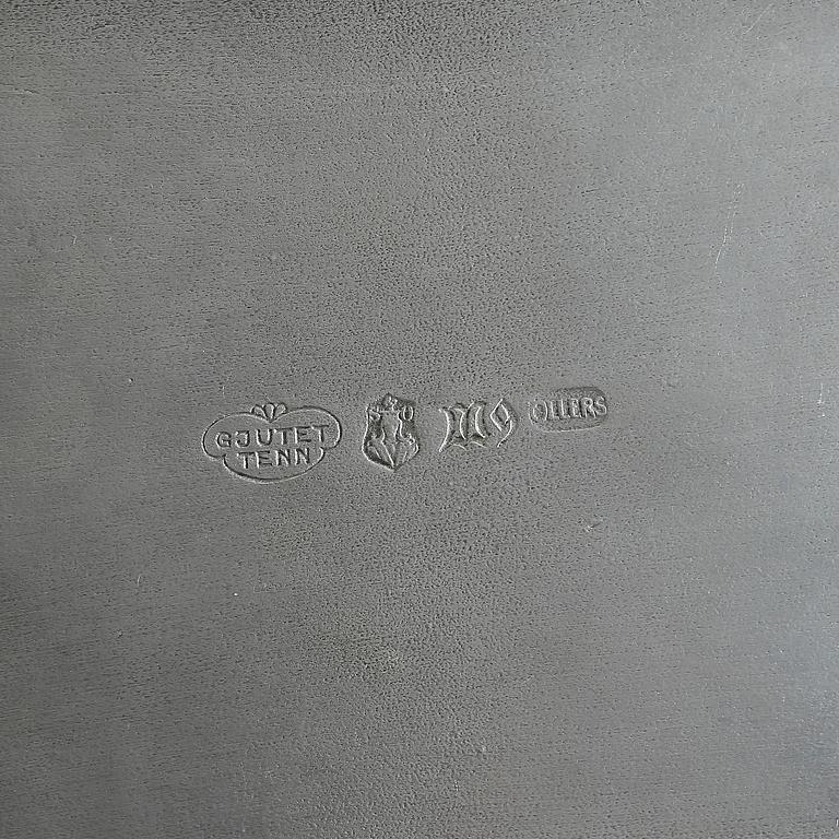 TE- OCH KAFFESERVIS, 7 delar, tenn, Edvin Ollers. Bl a 1952.