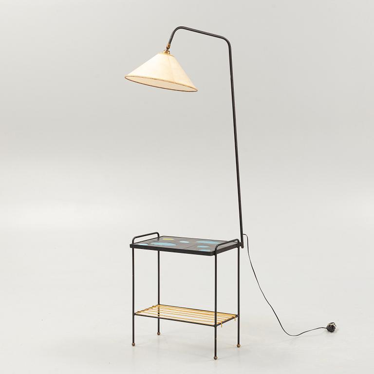 Golvlampa med bord, 1950-tal.