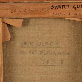 Erik Olson, "Svart, gult och vitt" (black, yellow and white).