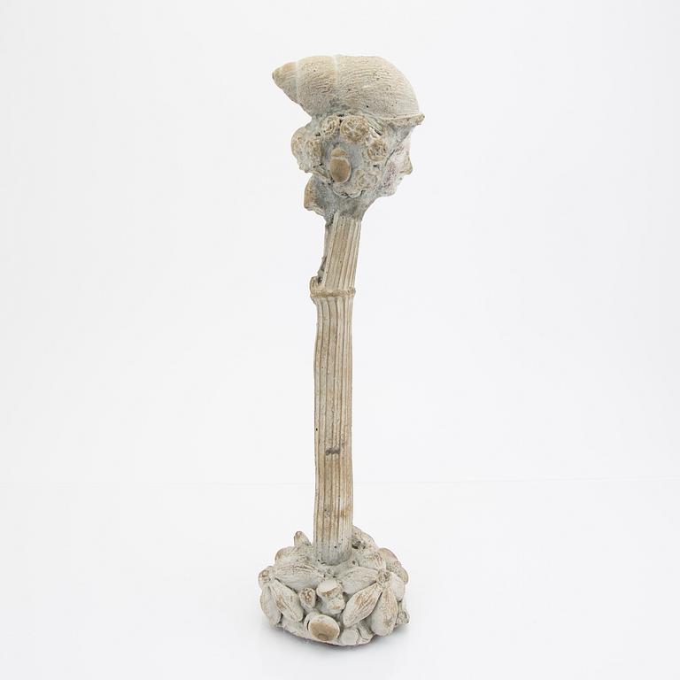 Sam Stigsson, a signed and dated 210 concrete sculpture/candle stick.