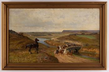 Olof Hermelin & Johan Georg Arsenius, oil on canvas, signed and dated 1886.