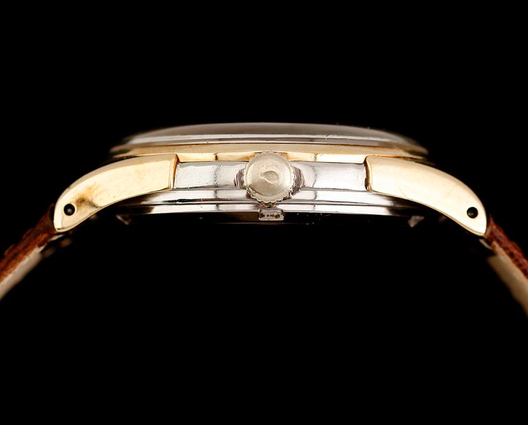 ARMBANDSUR, Omega, guld på stål, 1900-talets mitt.
