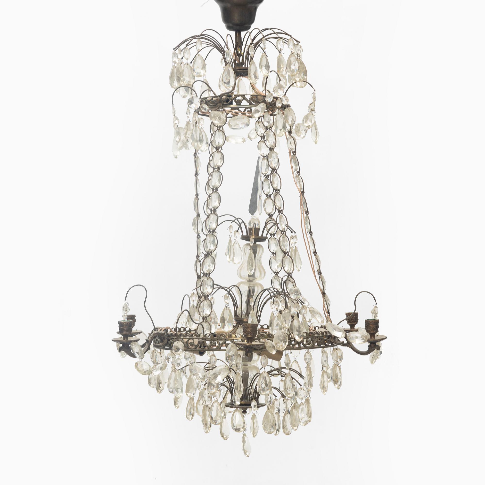 A Gustavian style chandelier, 20th Century.