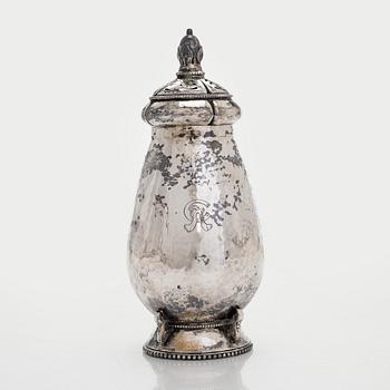 A silver sugar caster, Thorvald Nielsen Meier, Copenhagen, Denmark, early 1920.