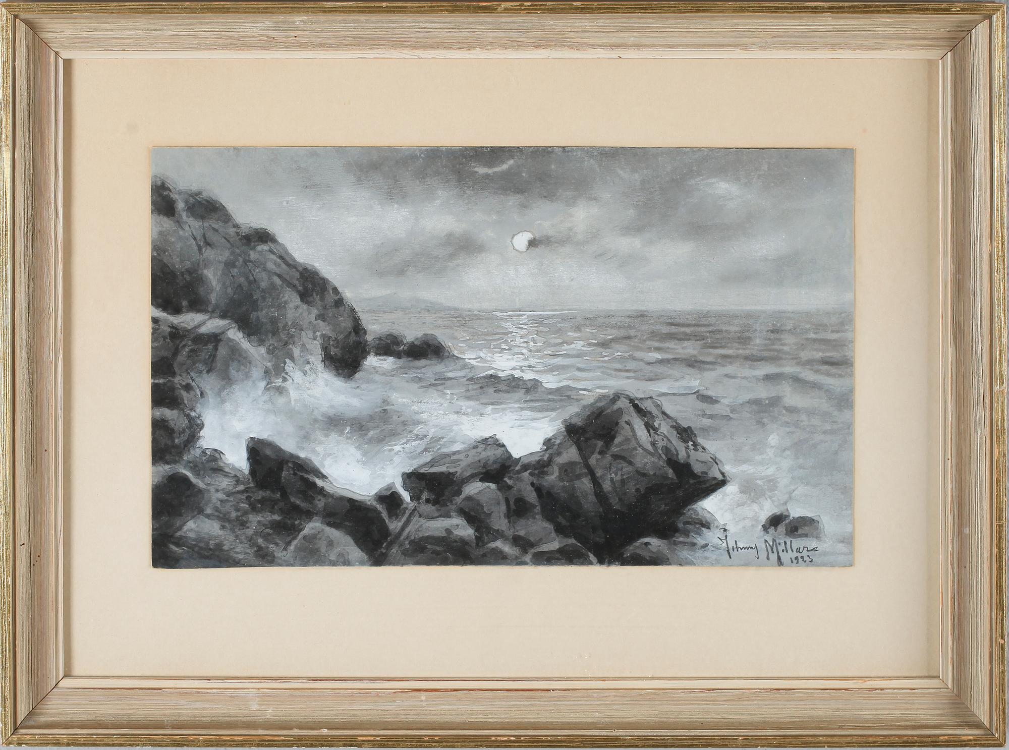 JOHNNY MILLAR, gouache, signerad och daterad 1923.